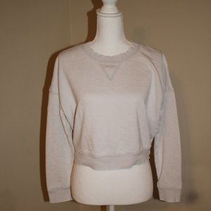 Topshop white long sleeve crop top